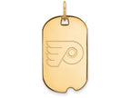 Logoart Sterling Silver Gp Philadelphia Flyers Small Dog Tag Pendant Necklace