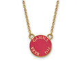 Logoart Sterling Silver Gp Gamma Phi Beta Small Enamel Pendant Necklace