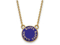 Logoart Sterling Silver Gp Kappa Kappa Gamma Small Enamel Pendant Necklace
