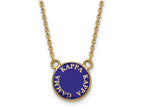 Logoart Sterling Silver Gp Kappa Kappa Gamma Small Enamel Pendant Necklace