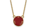 Logoart Sterling Silver Gp Pi Beta Phi Small Enamel Pendant Necklace