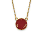 Logoart Sterling Silver Gp Pi Beta Phi Small Enamel Pendant Necklace