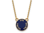 Logoart Sterling Silver Gp Phi Sigma Sigma Small Enamel Pendant Necklace