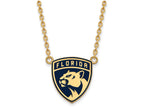 Sterling Silver Gp Nhl Logoart Florida Panthers Large  Enamel Pendant Necklace