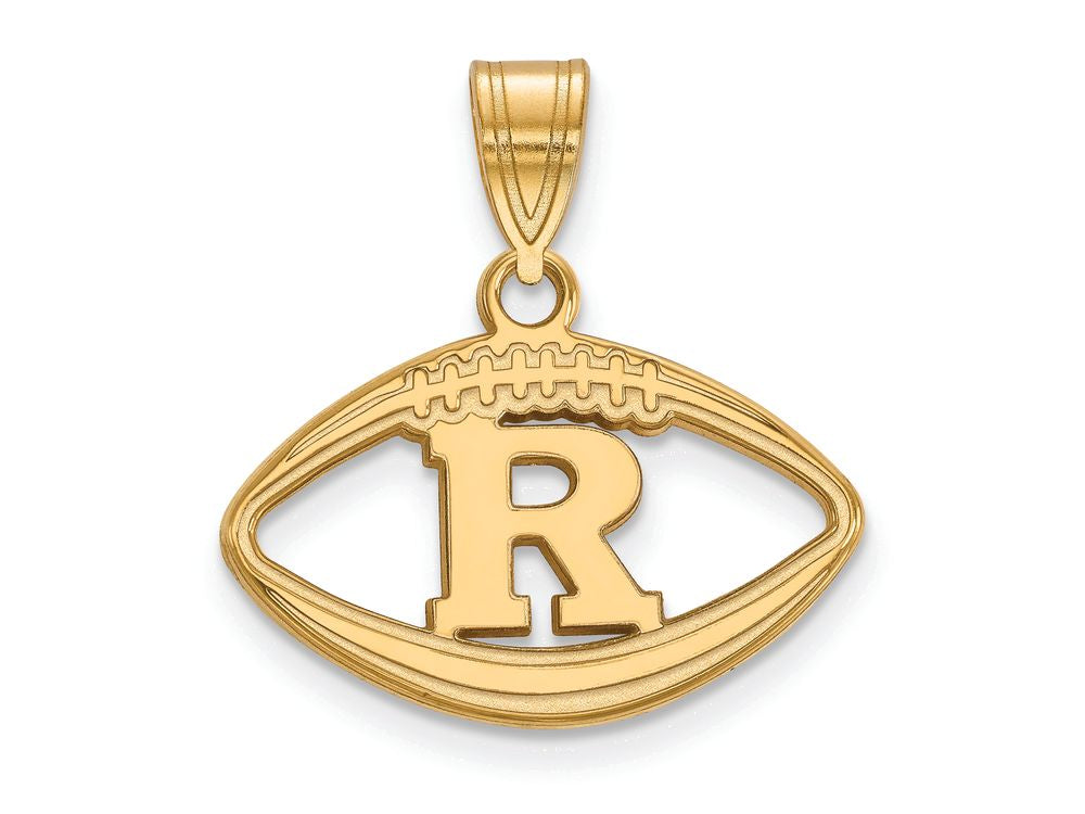 Logoart Sterling Silver Gp Rutgers Pendant In Football