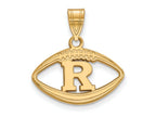 Logoart Sterling Silver Gp Rutgers Pendant In Football