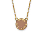 Logoart Sterling Silver Gp Sigma Delta Tau Small Enamel Pendant Necklace