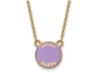 Logoart Sterling Silver Gp Sigma Kappa Small Enamel Pendant Necklace