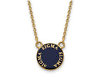 Logoart Sterling Silver Gp Sigma Sigma Sigma Small Enamel Pendant Necklace
