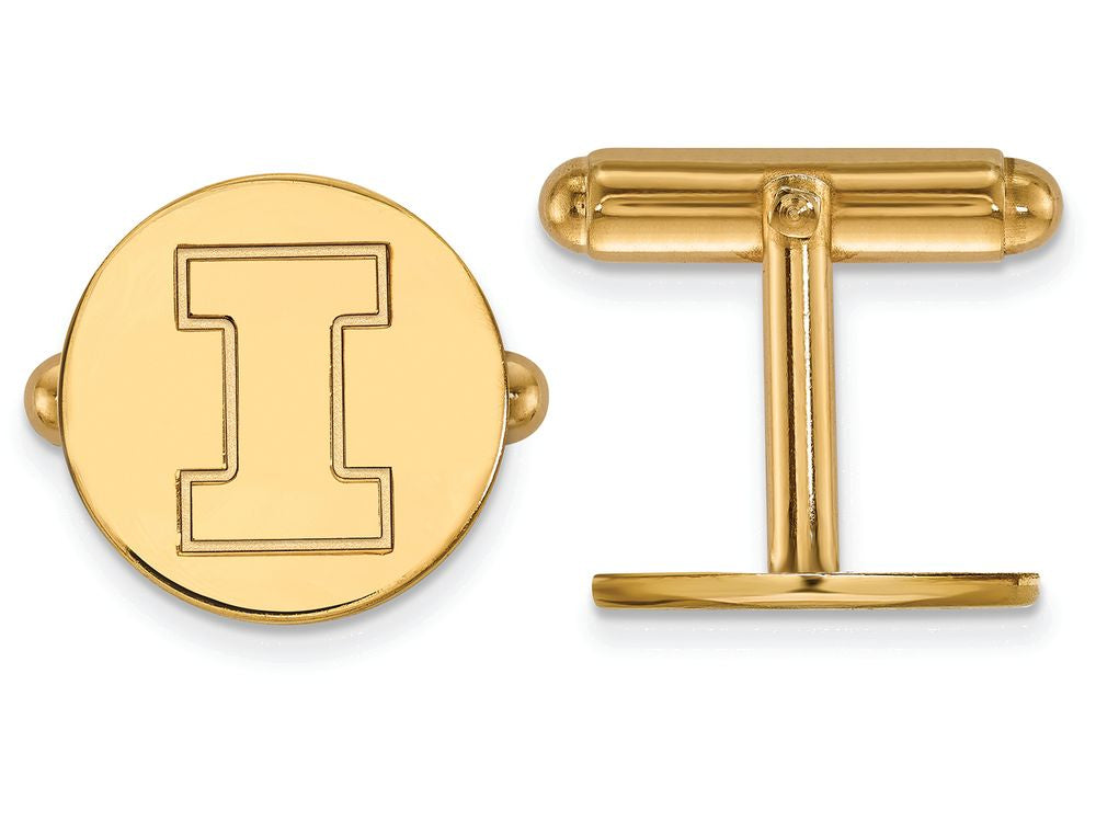Logoart Sterling Silver Gp University Of Illinois Cuff Link