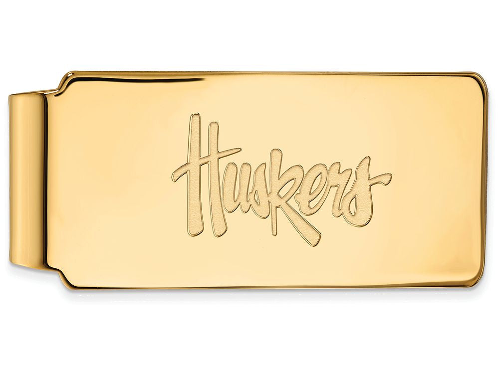 Logoart Sterling Silver Gp University Of Nebraska Money Clip