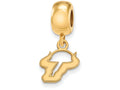 Logoart Sterling Silver Gp University Of South Florida Extra Small Dangle Bead Cha