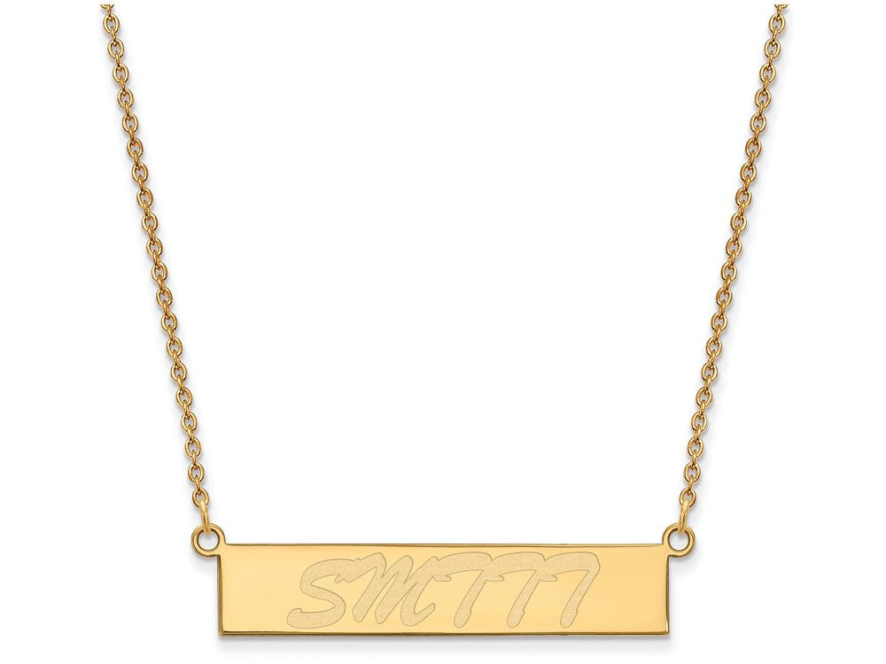 Logoart Sterling Silver Gp Southern Mississippi, University Of Small Bar Necklace