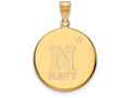 Logoart Sterling Silver Gp Navy Large Disc Pendant