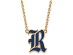 Logoart Sterling Silver Gp Rice University Large  Enamel Pendant Necklace