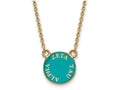 Logoart Sterling Silver Gp Zeta Tau Alpha Small Enamel Pendant Necklace