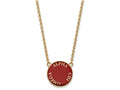 Logoart Sterling Silver Gp Alpha Chi Omega Large Enamel Pendant Necklace