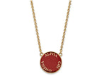 Logoart Sterling Silver Gp Alpha Chi Omega Large Enamel Pendant Necklace