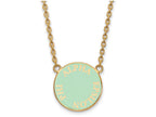 Logoart Sterling Silver Gp Alpha Epsilon Phi Small Enamel Pendant Necklace