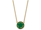 Logoart Sterling Silver Gp Alpha Sigma Tau Large Enamel Pendant Necklace