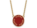 Logoart Sterling Silver Gp Alpha Sigma Alpha Large Enamel Pendant Necklace