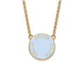 Logoart Sterling Silver Gp Delta Delta Delta Large Enamel Pendant Necklace