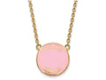 Logoart Sterling Silver Gp Delta Gamma Large Enamel Pendant Necklace
