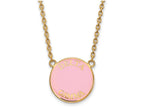 Logoart Sterling Silver Gp Delta Gamma Large Enamel Pendant Necklace