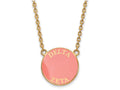 Logoart Sterling Silver Gp Delta Zeta Large Enamel Pendant Necklace
