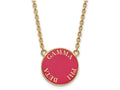 Logoart Sterling Silver Gp Gamma Phi Beta Large Enamel Pendant Necklace