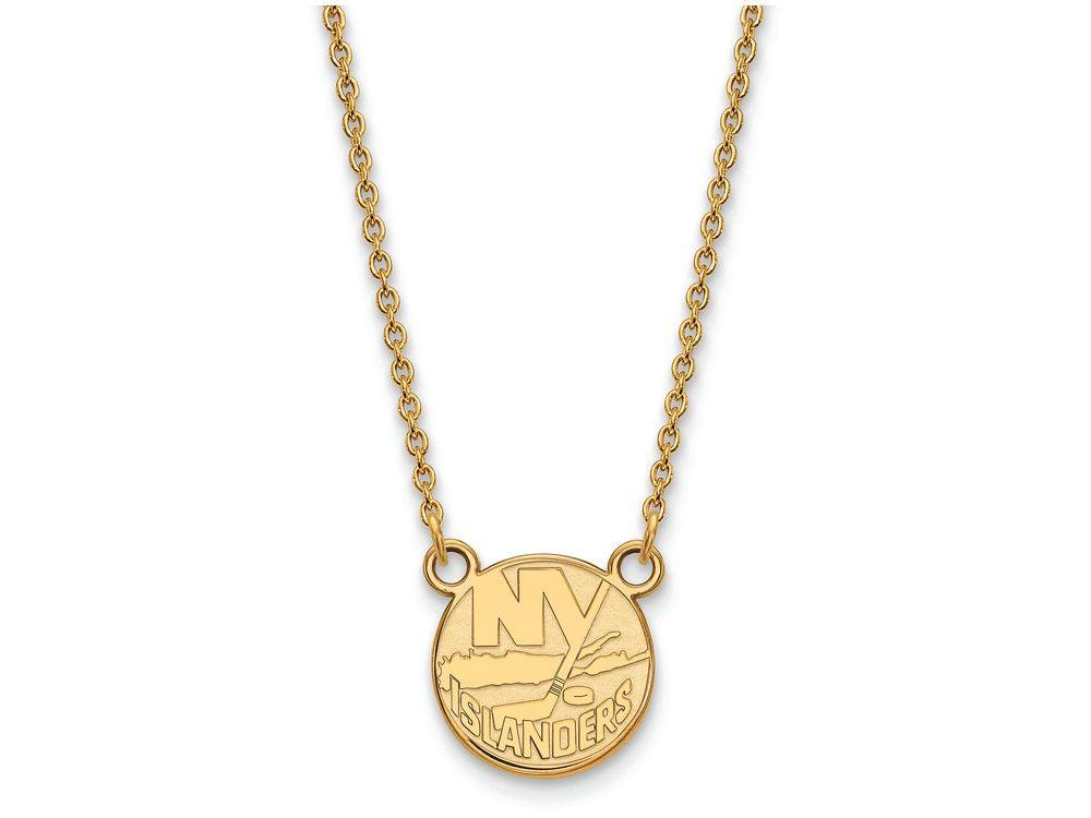 Sterling Silver Gp Nhl Logoart New York Islanders Small Pendant Necklace