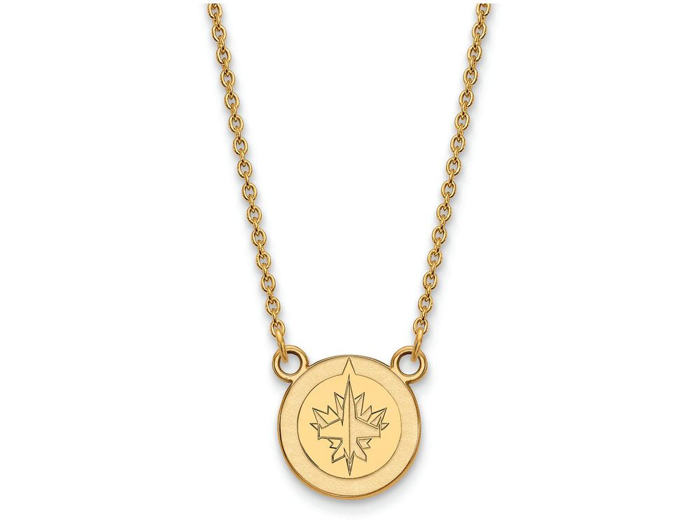 Sterling Silver Gp Nhl Logoart Winnipeg Jets Small Pendant Necklace