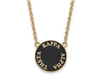 Logoart Sterling Silver Gp Kappa Alpha Theta Large Enamel Pendant Necklace