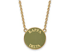 Logoart Sterling Silver Gp Kappa Delta Large Enamel Pendant Necklace