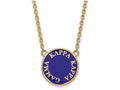 Logoart Sterling Silver Gp Kappa Kappa Gamma Large Enamel Pendant Necklace