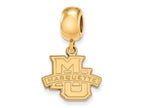 Logoart Sterling Silver Gp Marquette University Small Dangle Bead