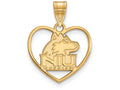 Logoart Sterling Silver Gp Northern Illinois University Pendant In Heart