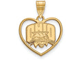 Logoart Sterling Silver Gp Ohio University Pendant In Heart