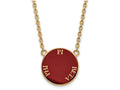 Logoart Sterling Silver Gp Pi Beta Phi Large Enamel Pendant Necklace