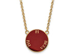 Logoart Sterling Silver Gp Pi Beta Phi Large Enamel Pendant Necklace