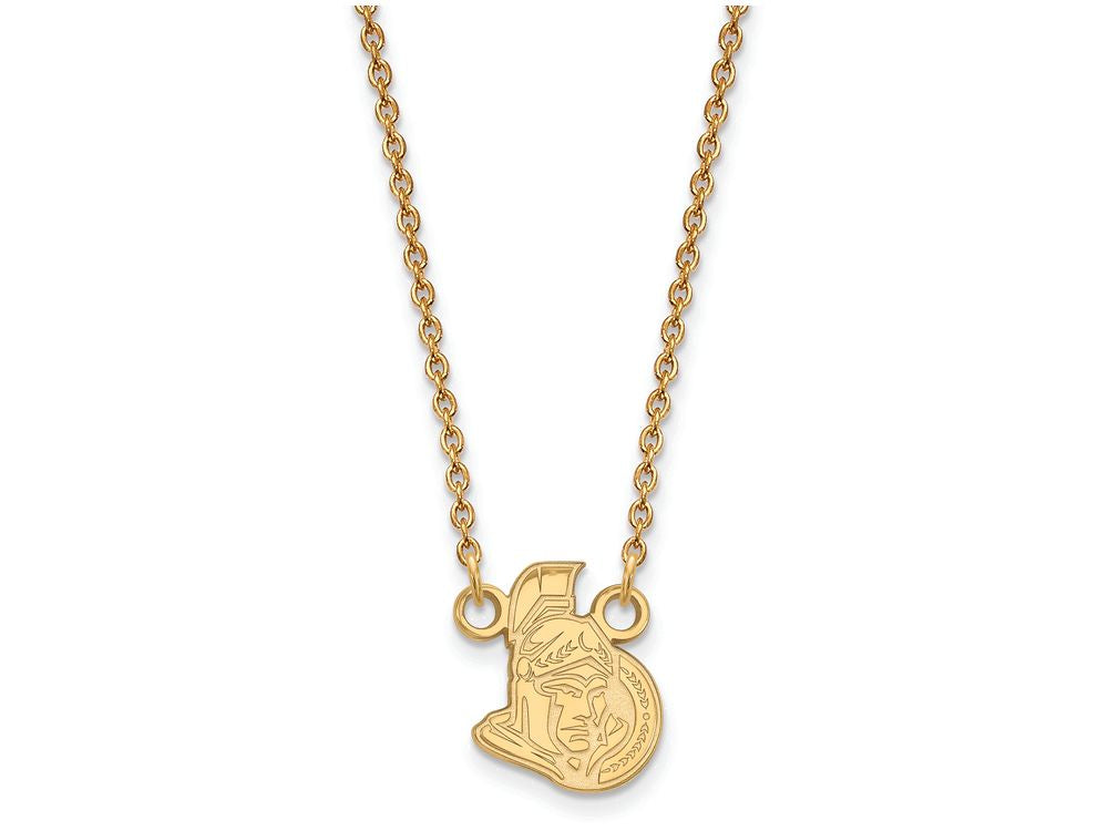 Sterling Silver Gp Nhl Logoart Ottawa Senators Small Pendant Necklace