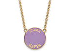 Logoart Sterling Silver Gp Sigma Kappa Large Enamel Pendant Necklace