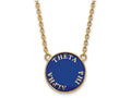 Logoart Sterling Silver Gp Theta Phi Alpha Large Enamel Pendant Necklace