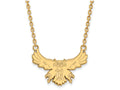 Logoart Sterling Silver Gp Rice University Large Pendant Necklace