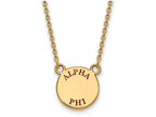 Logoart Sterling Silver Gp Alpha Phi Small Enamel Pendant Necklace