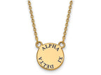 Logoart Sterling Silver Gp Alpha Xi Delta Small Enamel Pendant Necklace