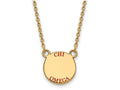 Logoart Sterling Silver Gp Chi Omega Small Enamel Pendant Necklace