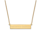 Logoart Sterling Silver Gp Vancouver Canucks Small Bar Necklace