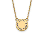 Logoart Sterling Silver Gp Kappa Kappa Gamma Small Enamel Pendant Necklace