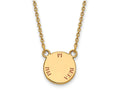 Logoart Sterling Silver Gp Pi Beta Phi Small Enamel Pendant Necklace